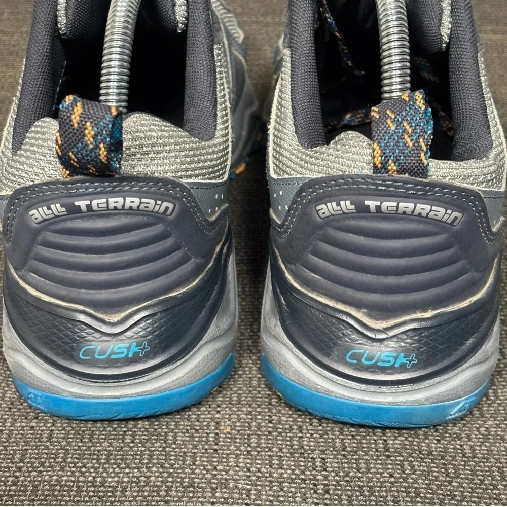 New Balance 481 V3 Trail Running Athletic Shoes-Gray/Blue/Yellow-Men Size 8.5
